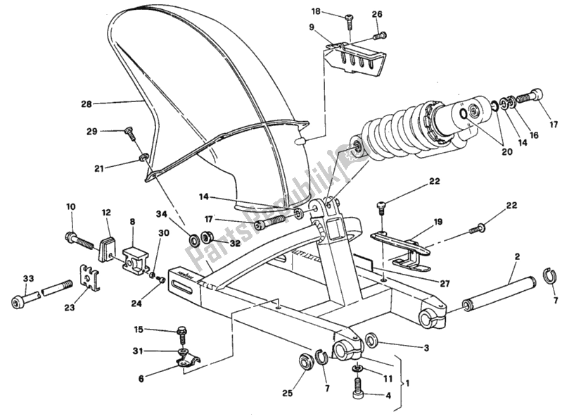 Wszystkie części do Rami? Wychylne Dm 006007 Ducati Supersport 750 SS 1995